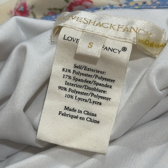 LoveShackFancy One Piece Swimsuit with tie sz S like new - Picture 2 of 5